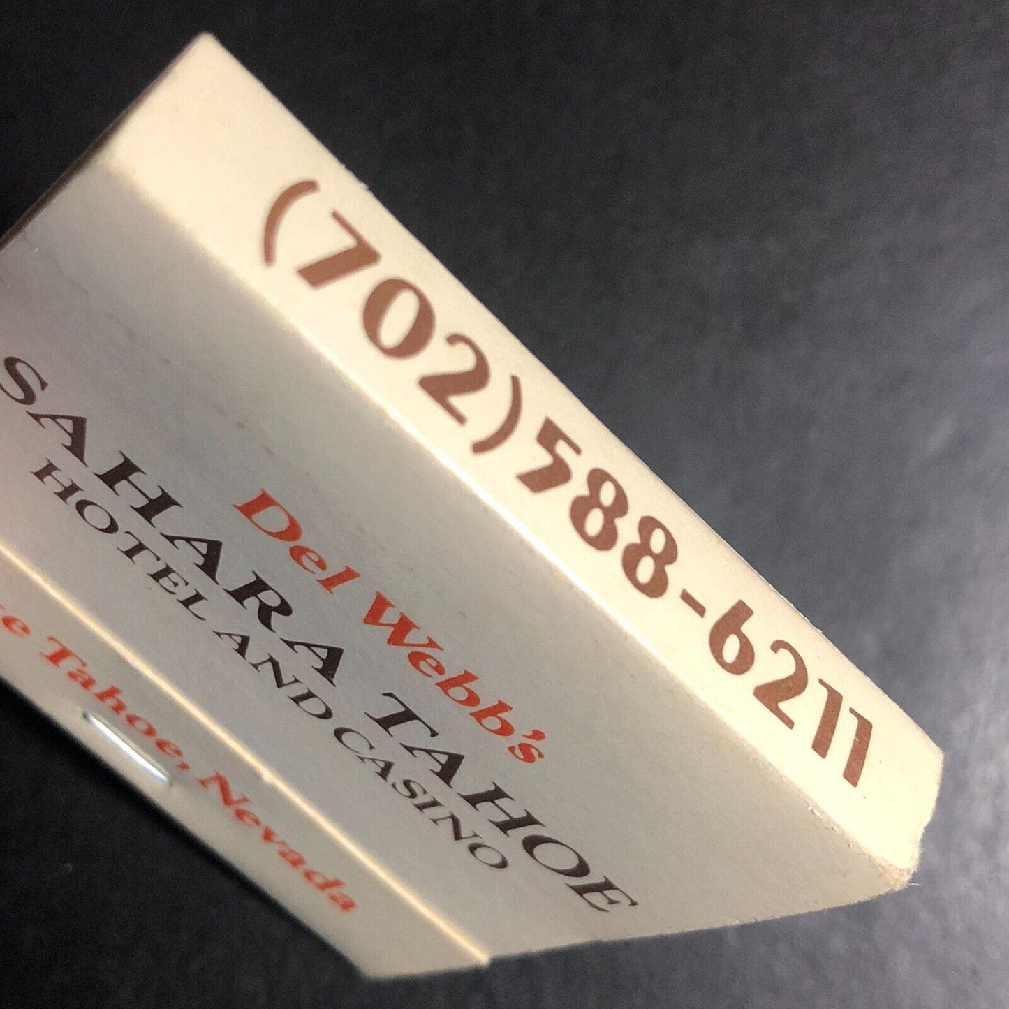 Del Webb's Sahara Tahoe Hotel Casino Full Matchbook c1975-85
