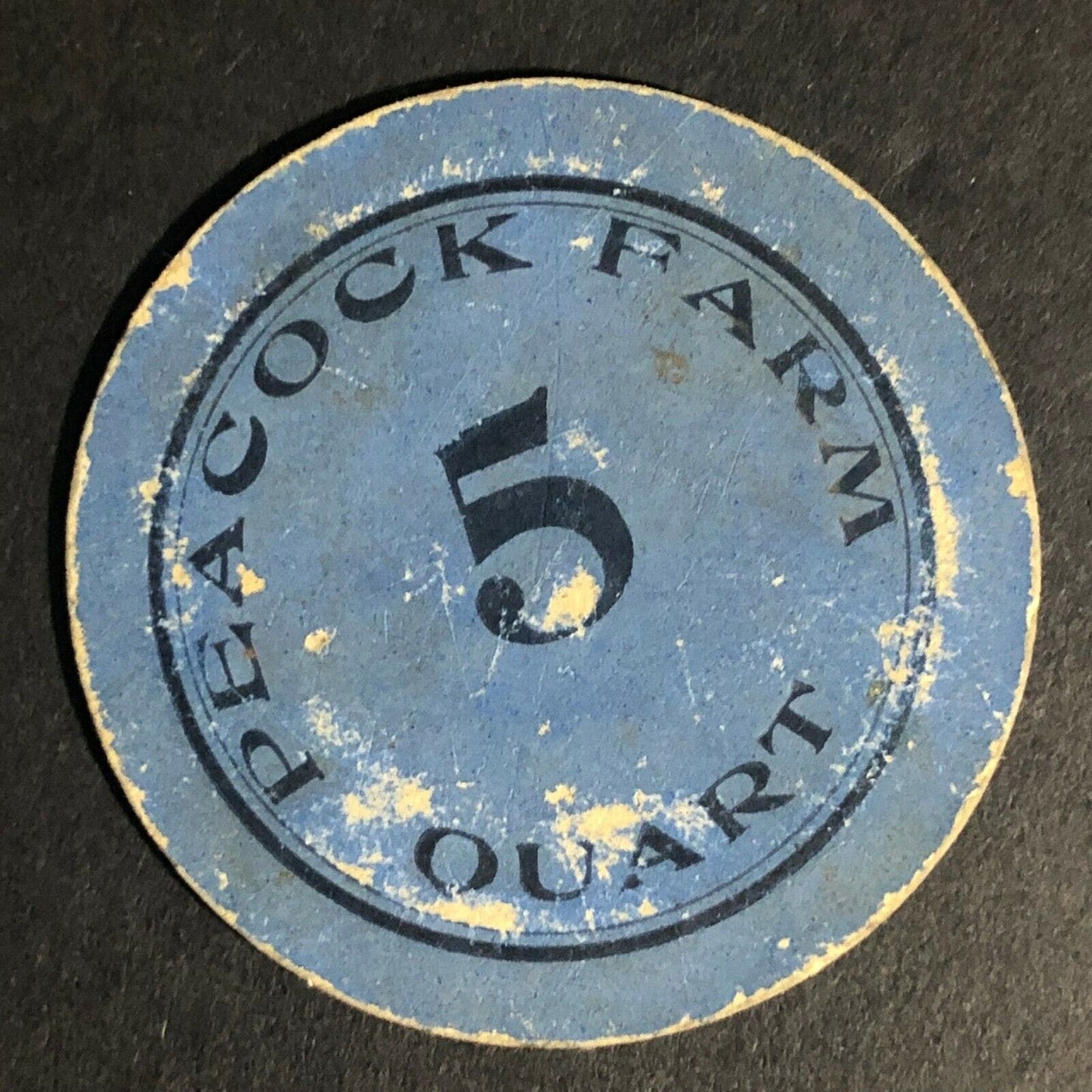 E.C. Lee (Farms) Evergreen, AL 5 Quart (Strawberries?) Fiber Token 39mm c20's-30