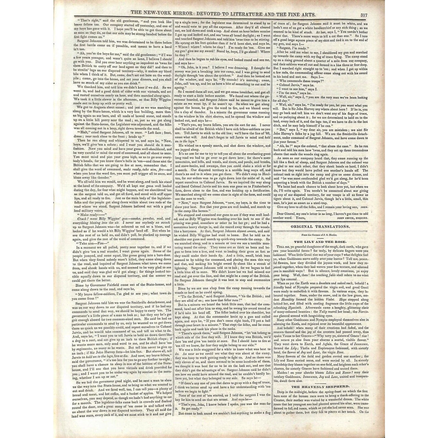 New-York Mirror Weekly Literature Fine Arts Newspaper 3/30/1839 Forfarshire Sunk