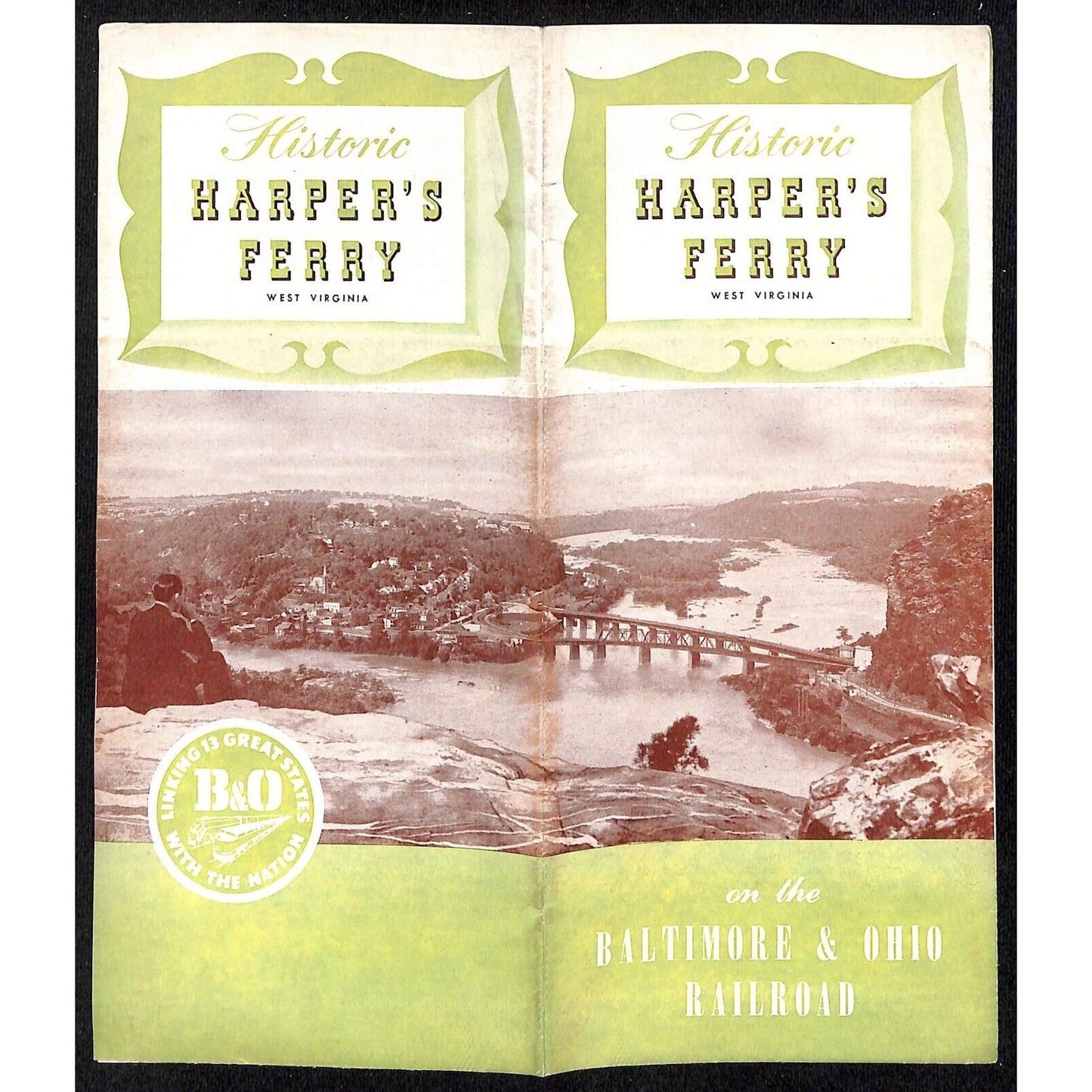 Baltimore & Ohio Railroad Harper's Ferry West Virginia Brochure c1949