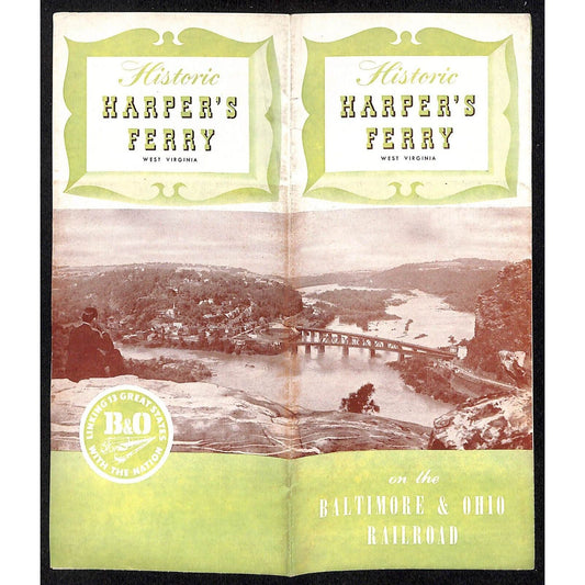 Baltimore & Ohio Railroad Harper's Ferry West Virginia Brochure c1949
