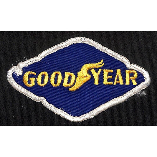 Goodyear Tires Vintage Machine Embr. Patch 2 1/4" x 4" VGC c1940-50's Scarce