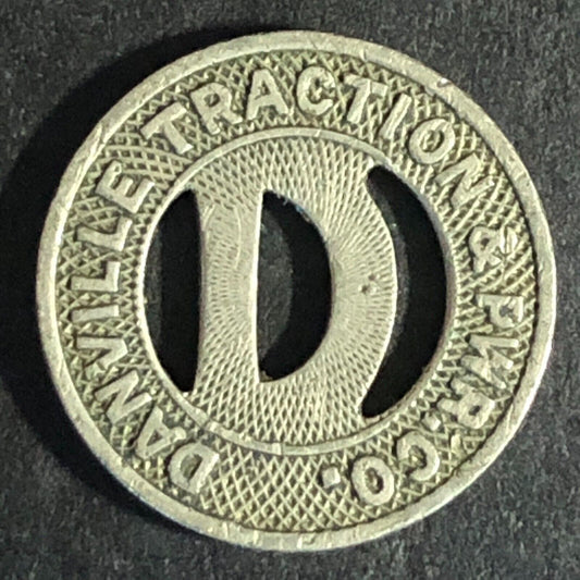 Danville Traction & Pwr. Co. (Virginia) WM G/F One Fare Transit Token - 16.4mm