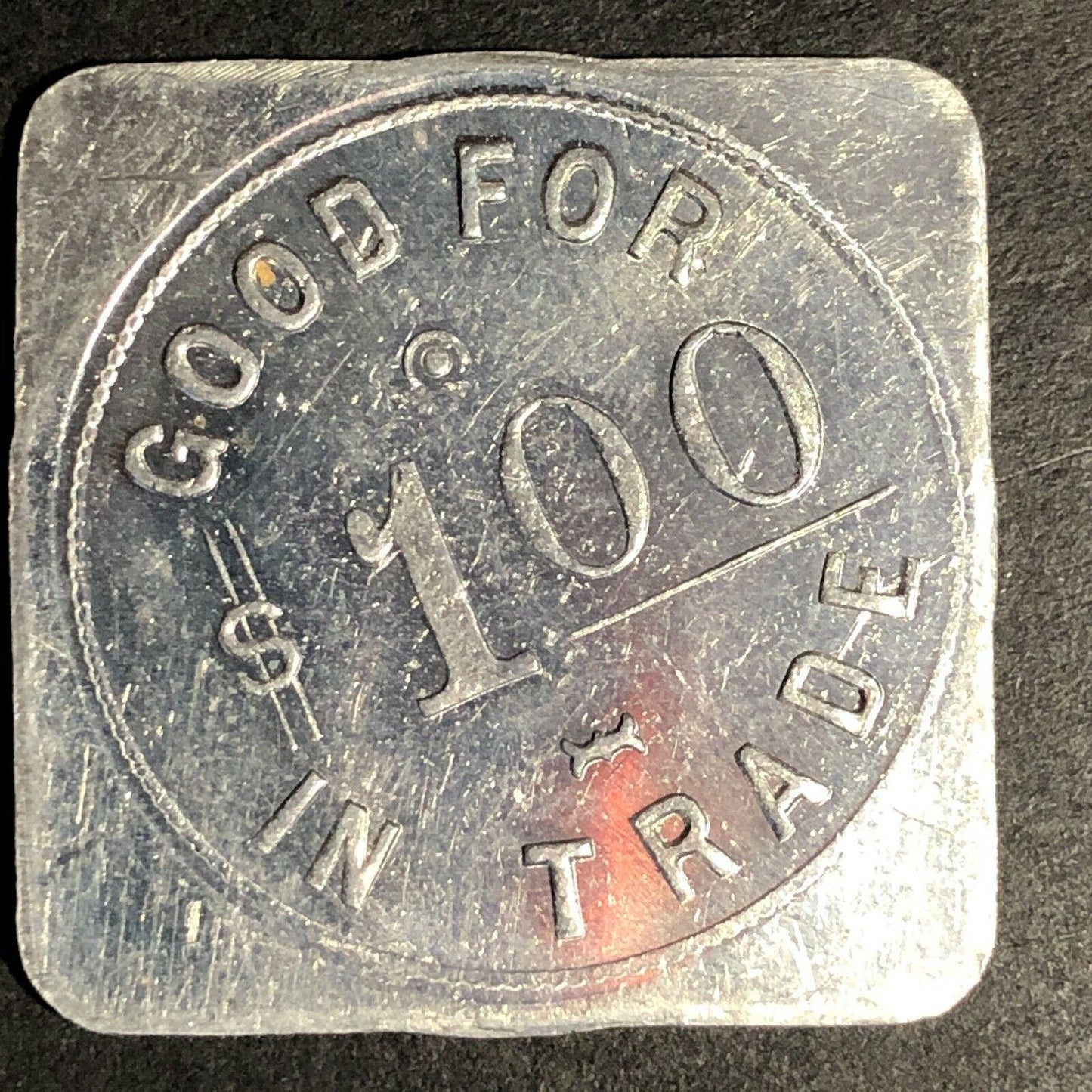 Hinze Grocery 31mm Aluminum Token "Good For $1.00 In Trade" Gresham, Nebraska