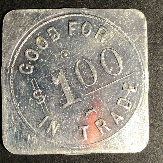 Hinze Grocery 31mm Aluminum Token "Good For $1.00 In Trade" Gresham, Nebraska