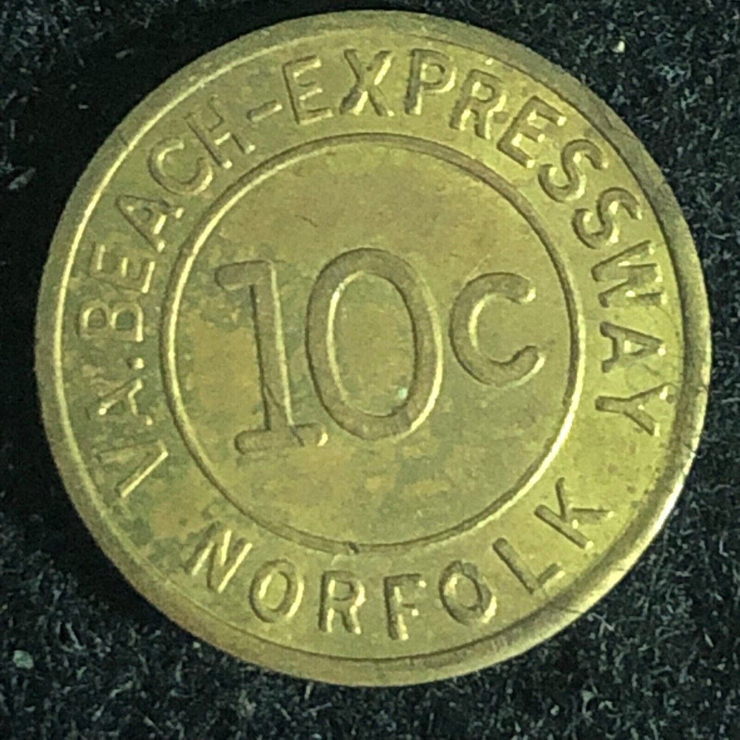 Virginia Beach Expressway Norfolk 10c Token 16mm Scarce VGC