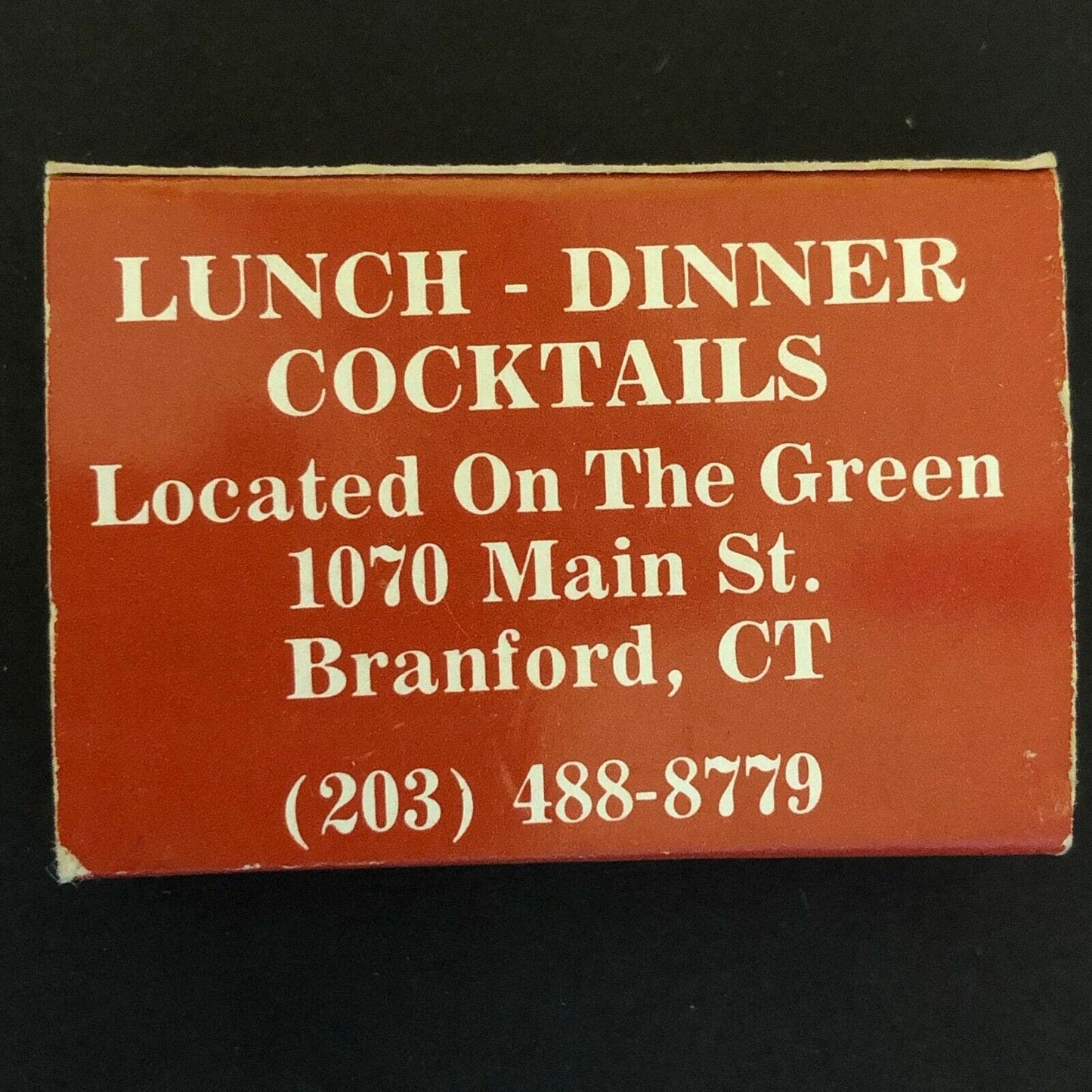 c1980's Vintage Wooden Matchbox Matchbook "Chez Bach" Restaurant Branford, CT