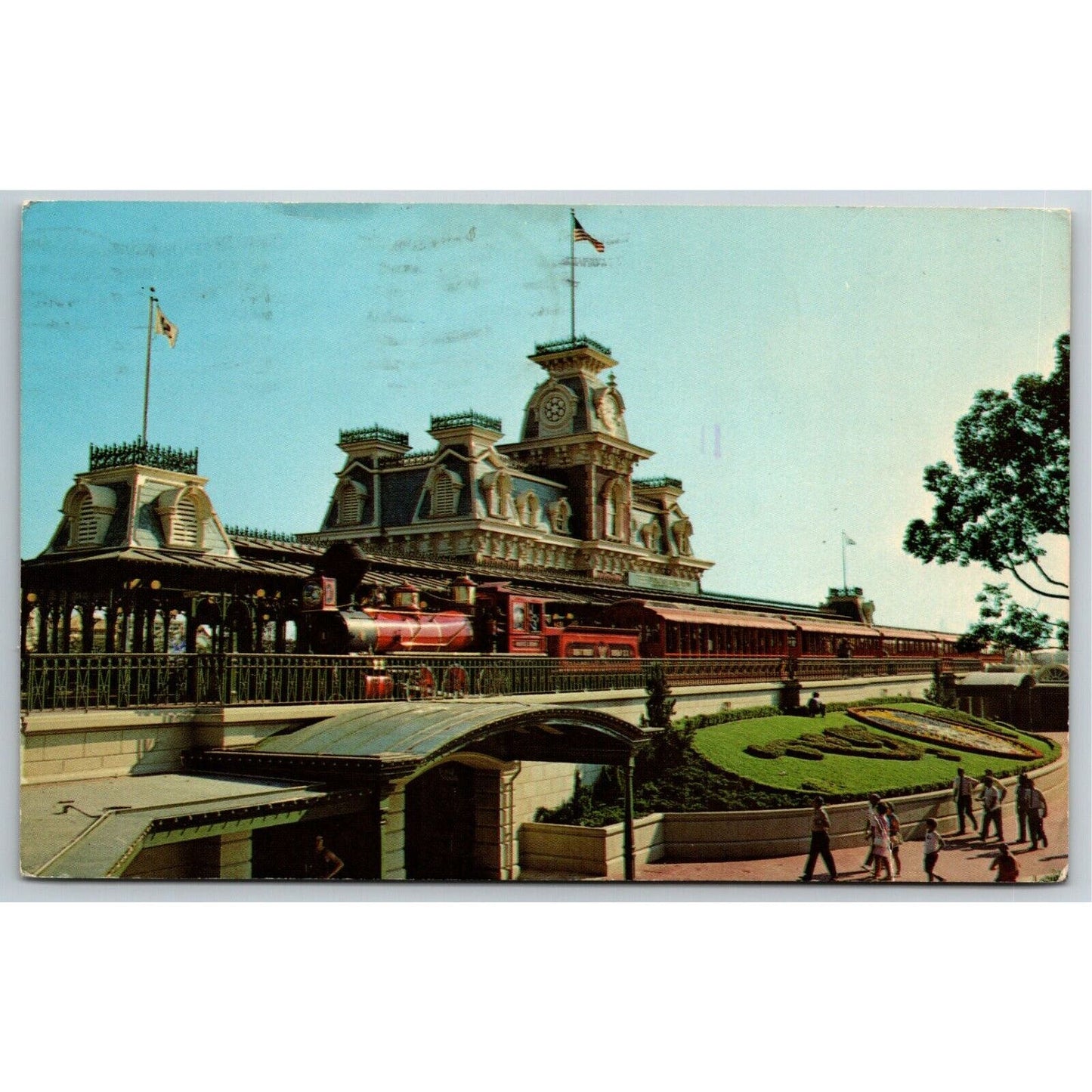 Vintage Disney World Postcard - Steam Railroad c1974