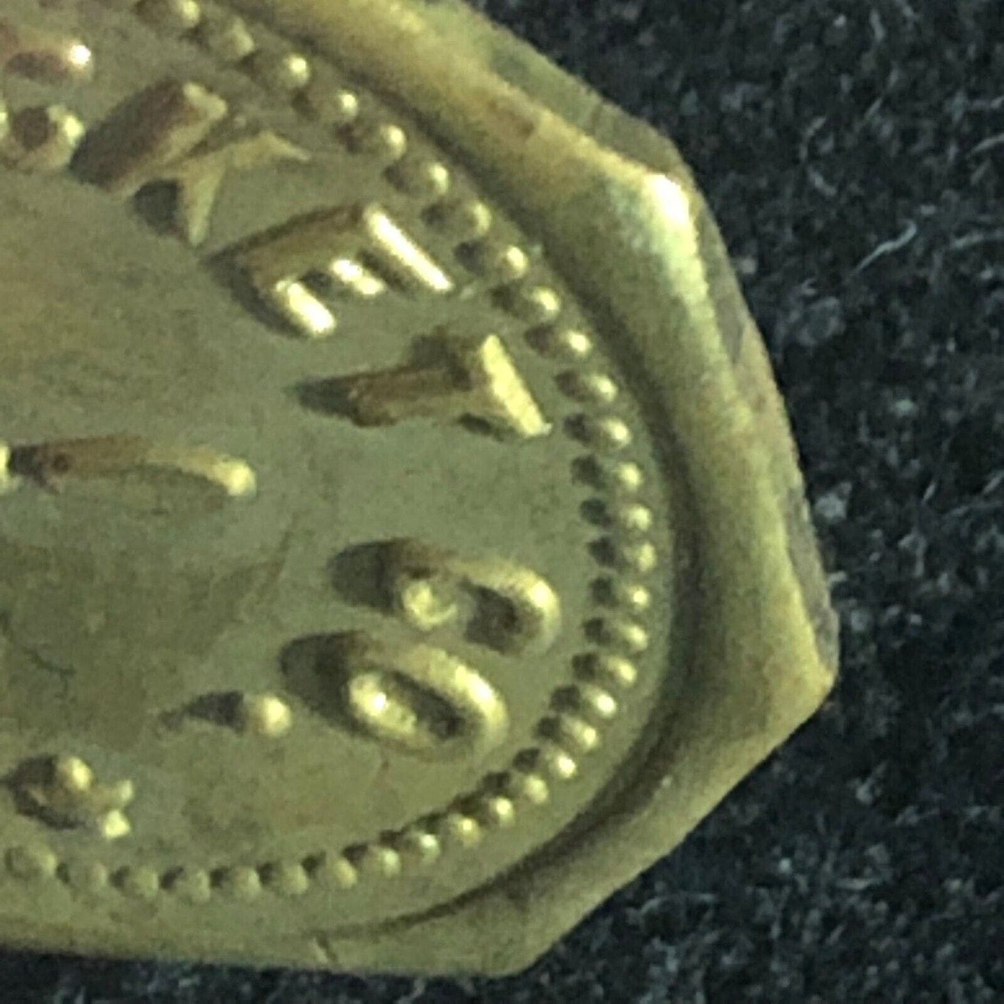 Globe Ticket Company (Tacoma, WA) Brass Hexagon Token 18mm Very Scarce