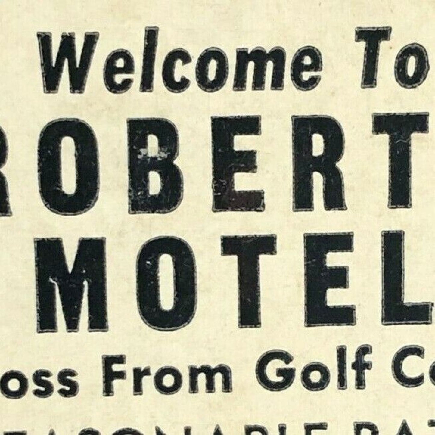 Vintage c1950's-60's Full Matchbook "Roberta Motel" Atascadero, CALIF