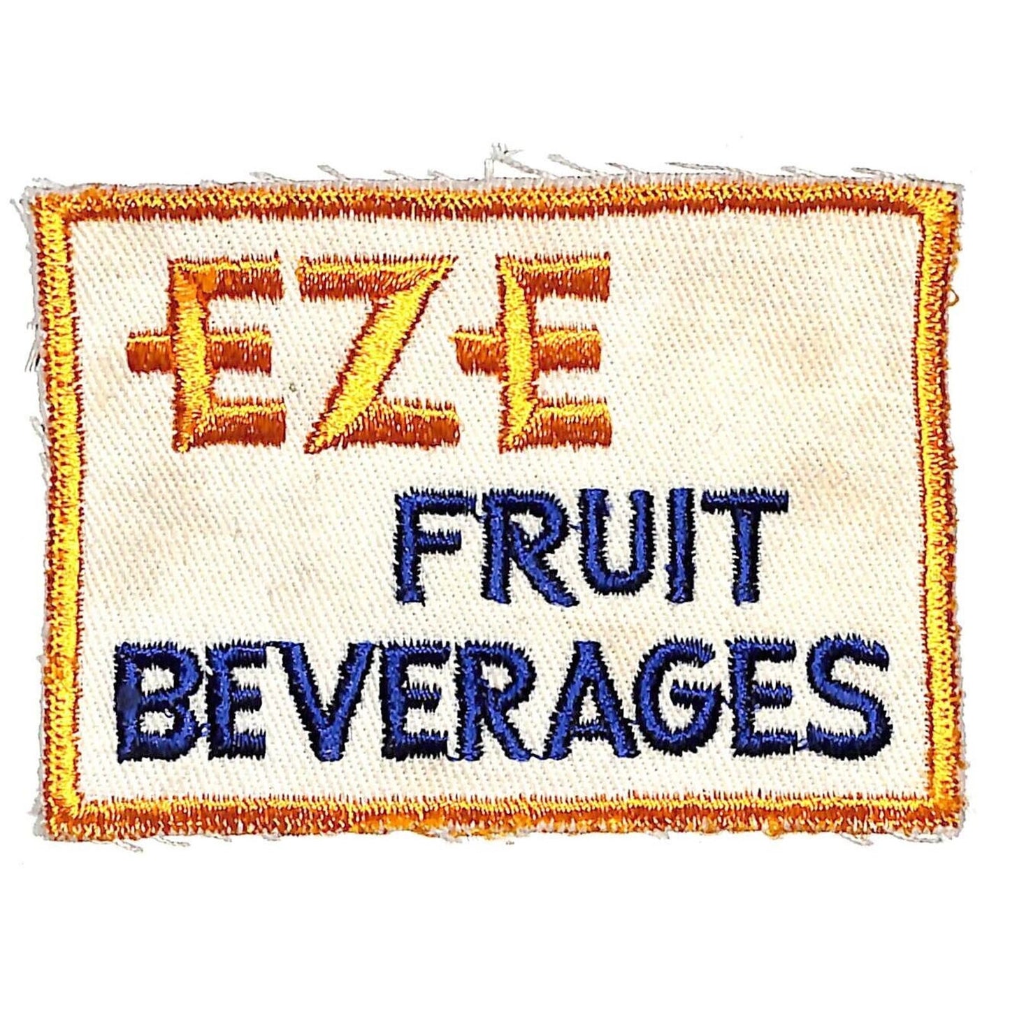 EZE Fruit Beverages Embroidered Soda Patch c1940's-50's Scarce VGC