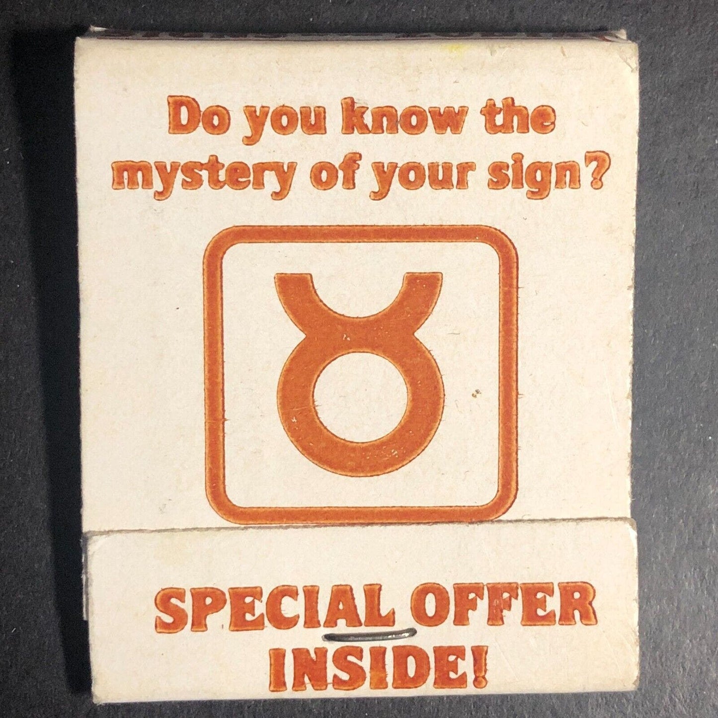 "Signs of the Zodiac" Taurus Full Matchbook c1970's-80's