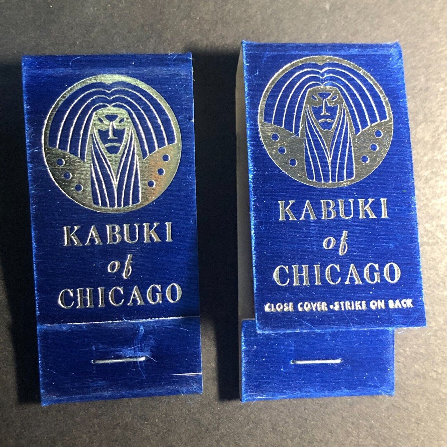 Kabuki of Chicago Restaurant (2) Matchbooks c1977-80's Scarce VGC