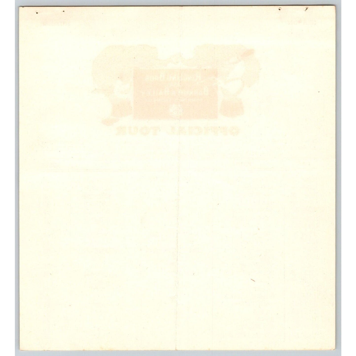 1952 Ringling Bros Barnum Bailey Circus Route Card Stamford Bridgeport New Haven