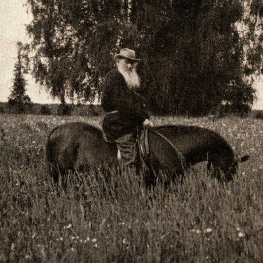 c1911 Vintage Russian Art Postcard Tolstoy "Earth, Like the Air and The Sun..."