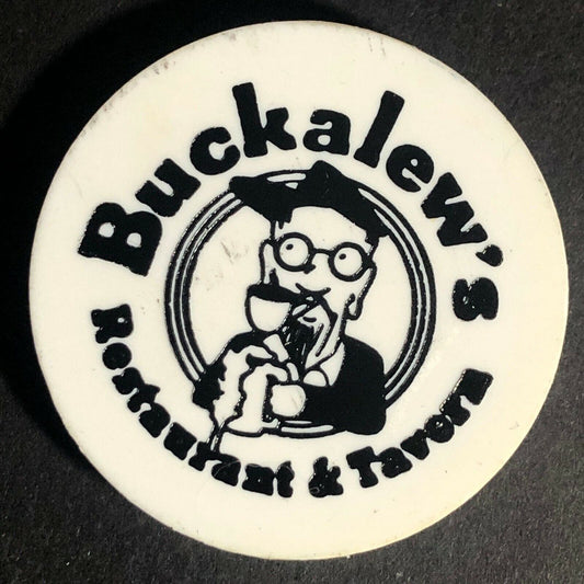 Buckalew's Restaurant & Tavern G/F Draft or Drink Plastic Token c1980's 38mm