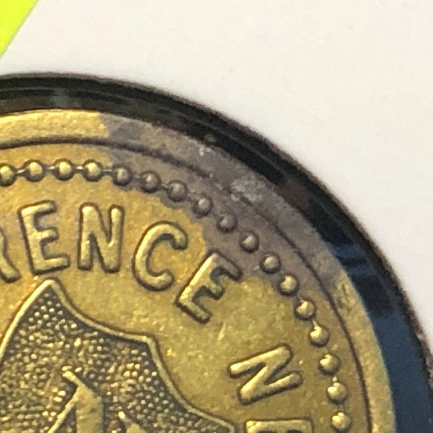 Lawrence Neuner Roseburg, ORE Cigar Store Brass G/F 5c Trade Token 21.29mm c1925