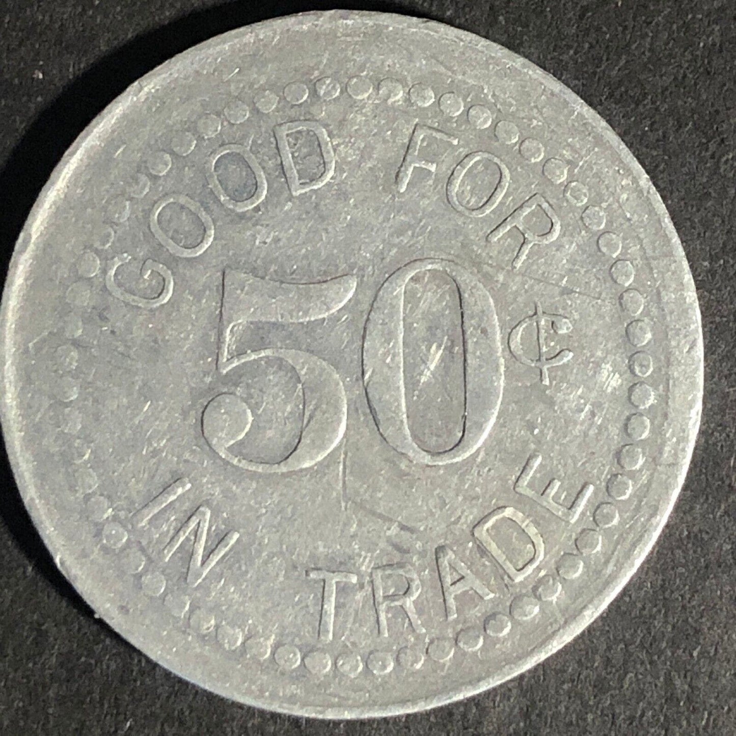 Dundee Co-Operative Co." Minnesota Goof For 50c In Trade Aluminum Token 28mm