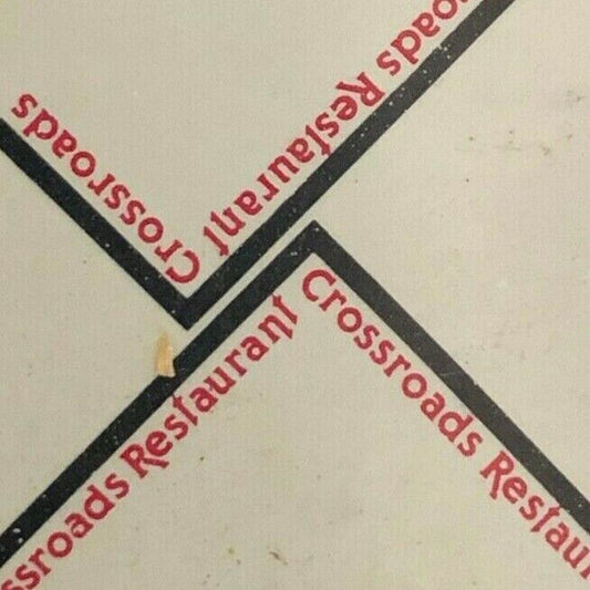 c1970's-80's Vintage Wooden Matchbox Matchbook Crossroads Restaurant Orinda, CA