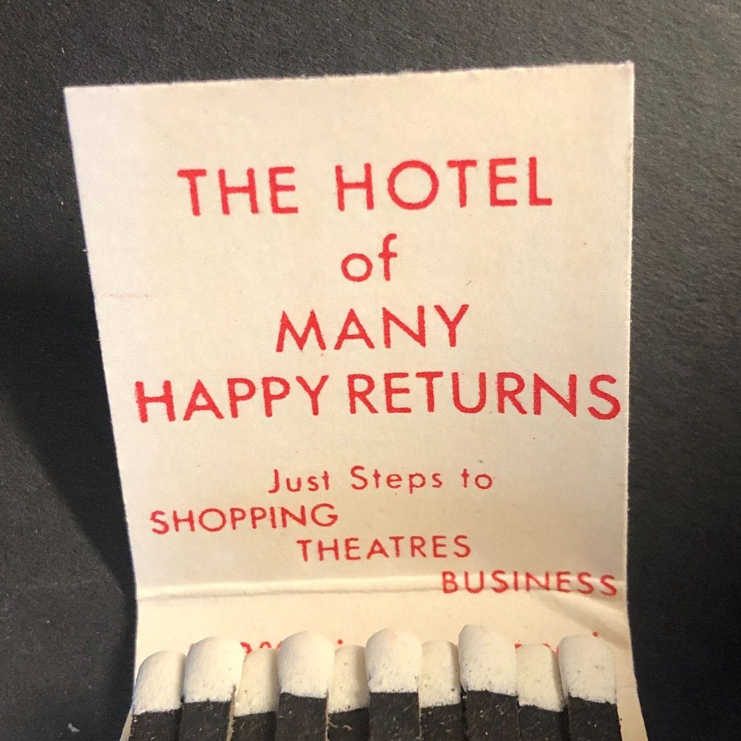 Bismarck Hotel / Chalet Chicago Vintage Full Matchbook c1950's-60's VGC
