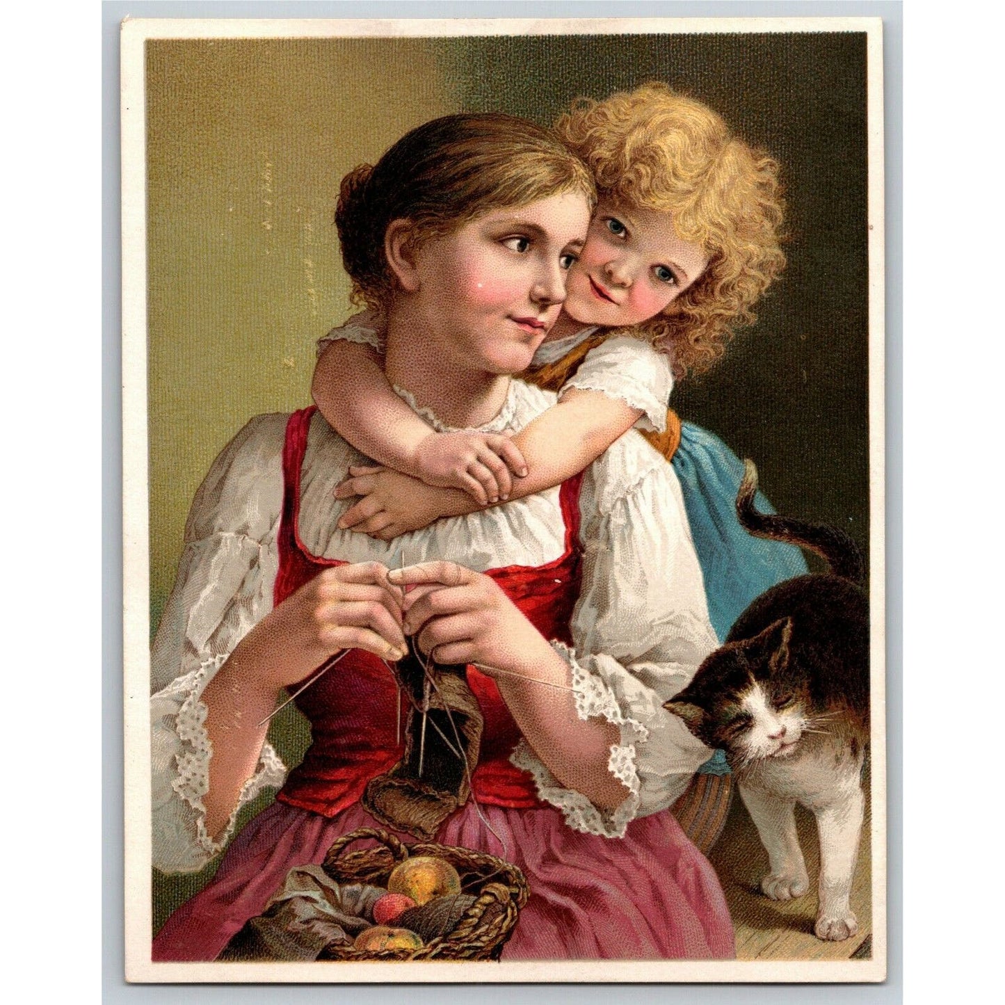 Dr. Jayne's Expectorant G. D. Hamm, Frogtown, PA Cat Large Victorian Trade Card