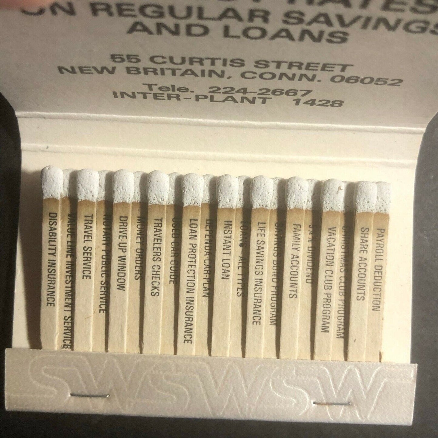 1980's Full Decorative Matchbook - "Stanley Works Employee FCU New Britain, CT