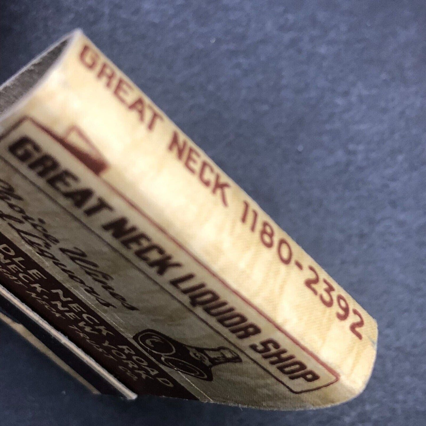 Great Neck Liquor Shop Middle Neck Rd. Full Matchbook c1940's Scarce VGC
