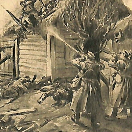 c1914-18 Russian Ukrainian Military Postcard - Soldiers Shooting Rifles