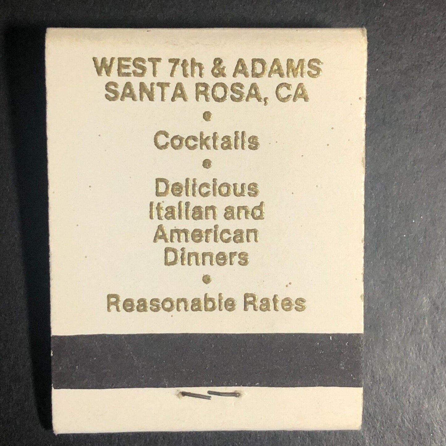 Santa Rosa, CA Michele's Restaurant Cocktails Full Matchbook c1975-85