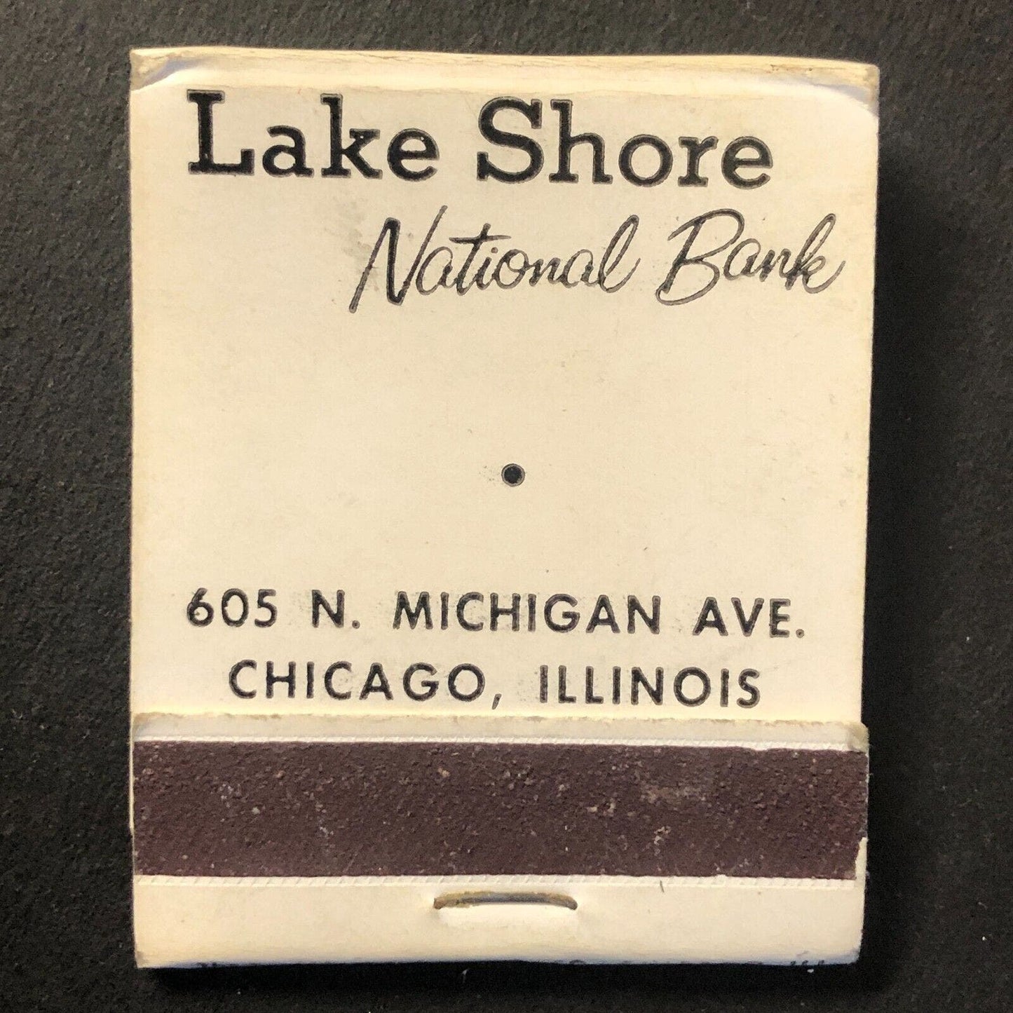 Lake Shore National Bank Chicago Vintage Full Matchbook c1950's-60's