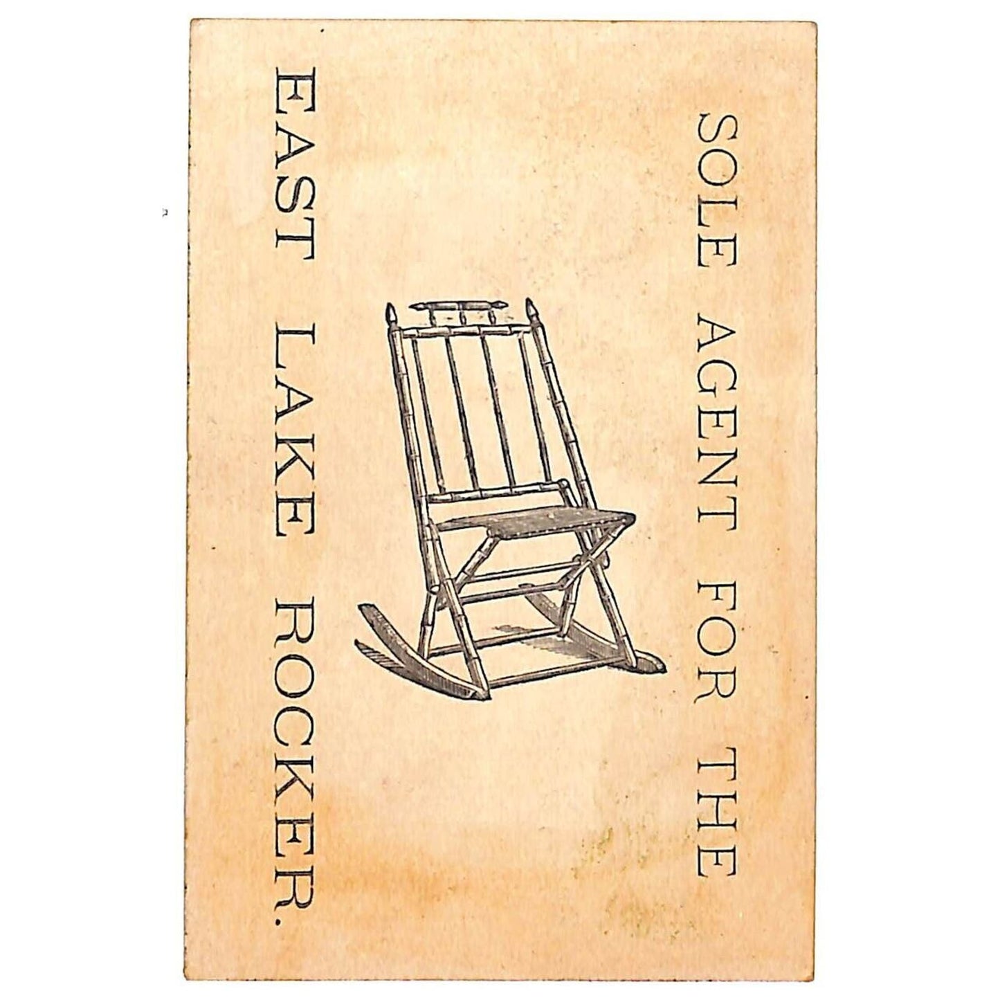 Boston, MASS Victorian Trade Card Munson's 99 Cent Store East Lake Rocker