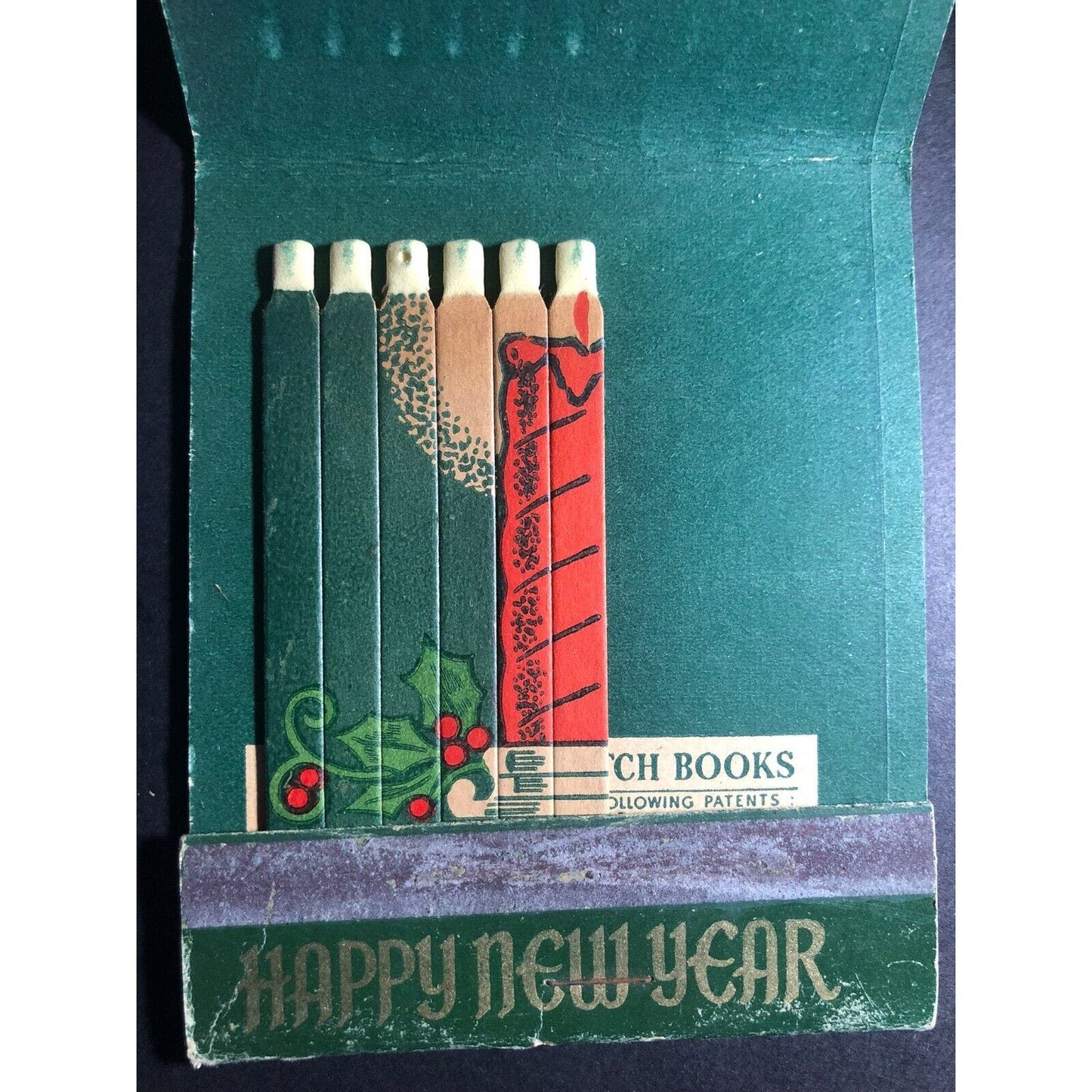 Giant Stuft Shirt Restaurant Printed Stick Christmas Matchbook - c1950's-60s