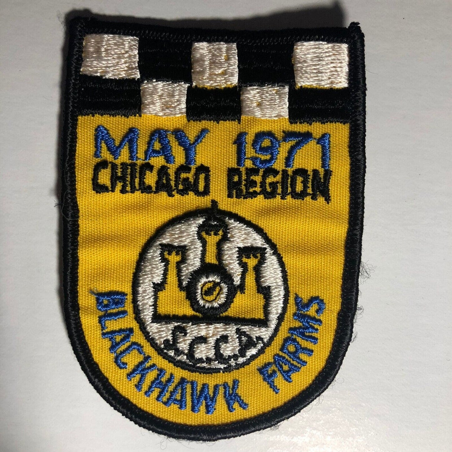 Blackhawk Farms S.C.C.A. Chicago Region May 1971 - Vintage Embr. Patch Scarce