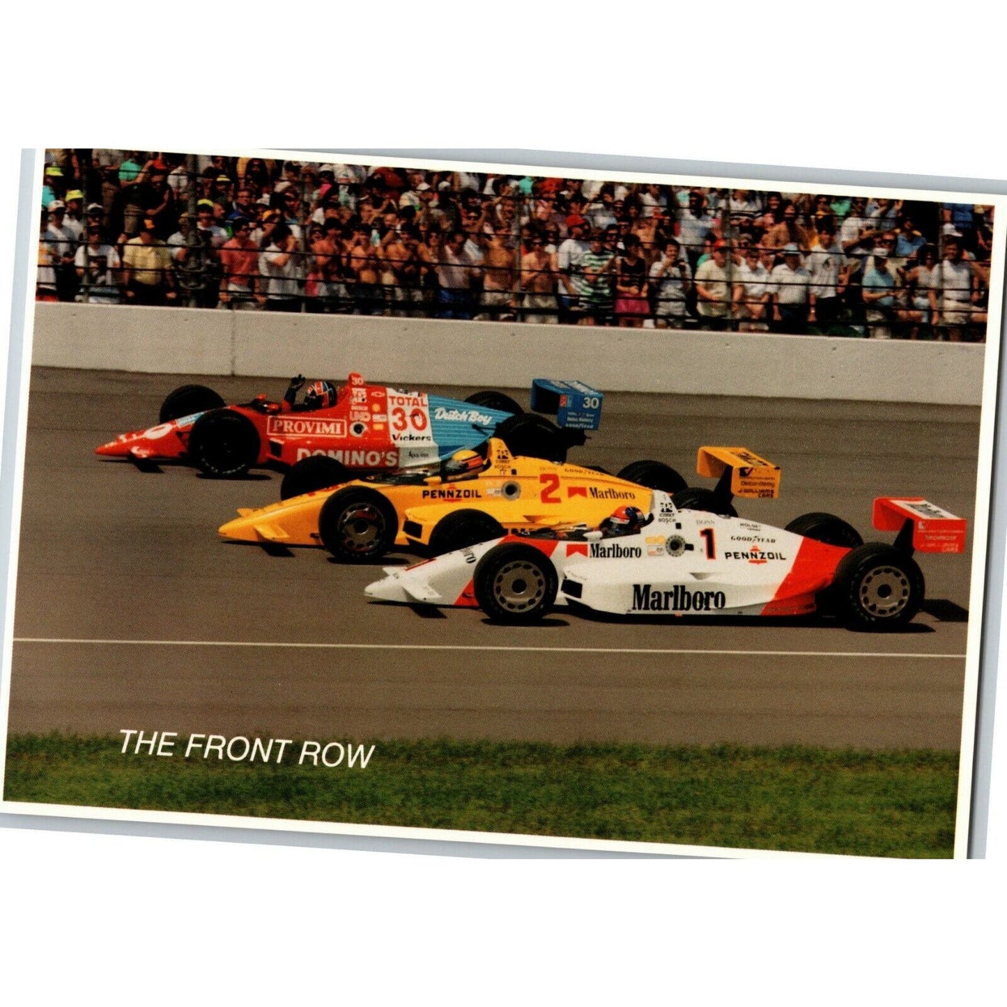 c1990 Indy 500 - Front Row - Motor Speedway NOS 4" x 5 3/4" Postcard