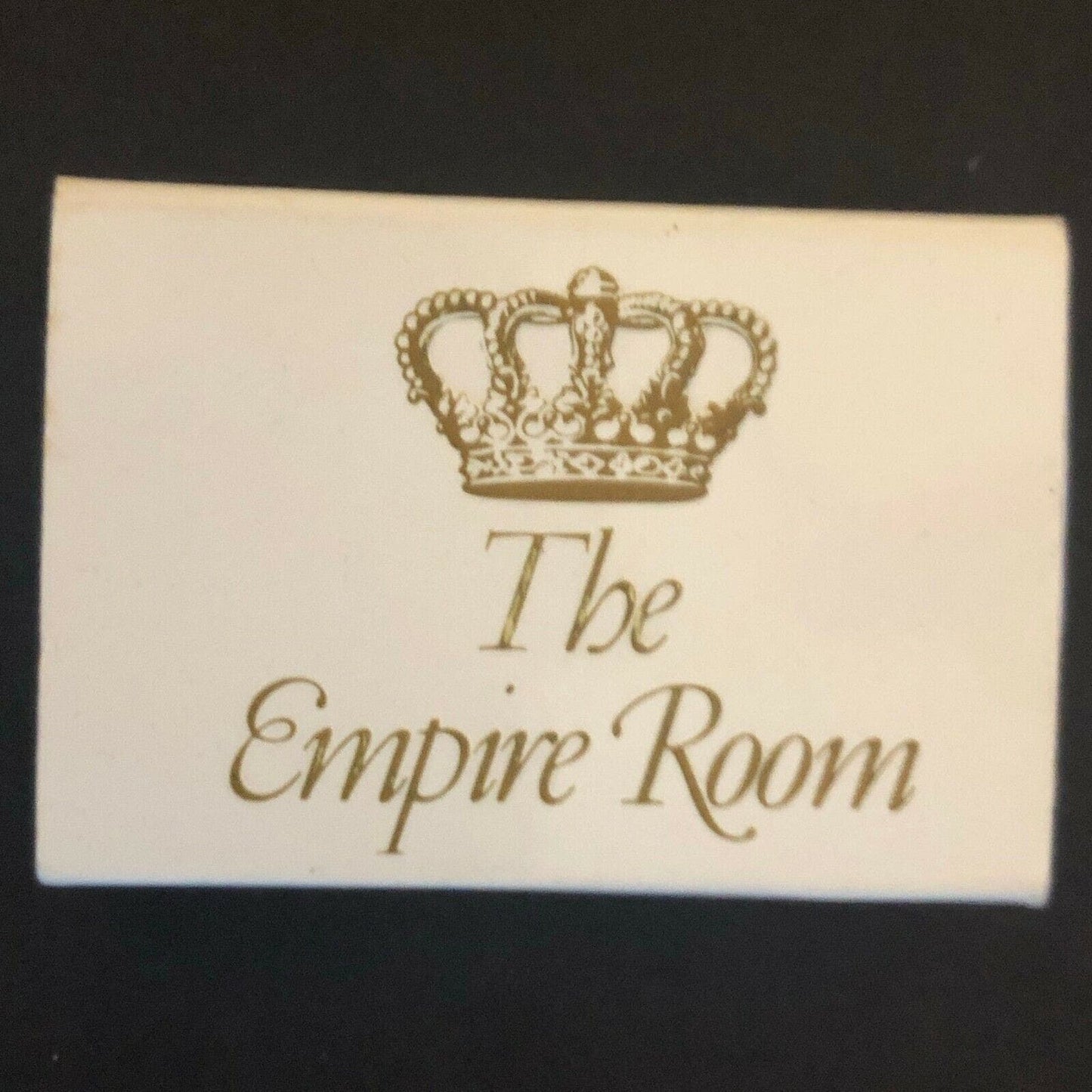 c1970's-80's Wooden Matchbox Matchbook "The Empire Room"