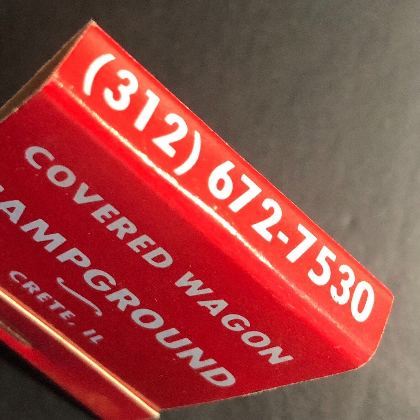 Covered Wagon Campground Crete, IL Full Matchbook c1974-84 VGC