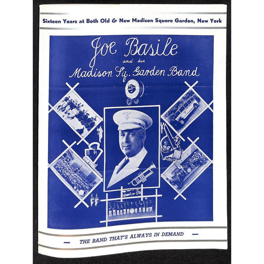 Joe Basile & His Madison Square Garden Band 1936 Brochure Scarce