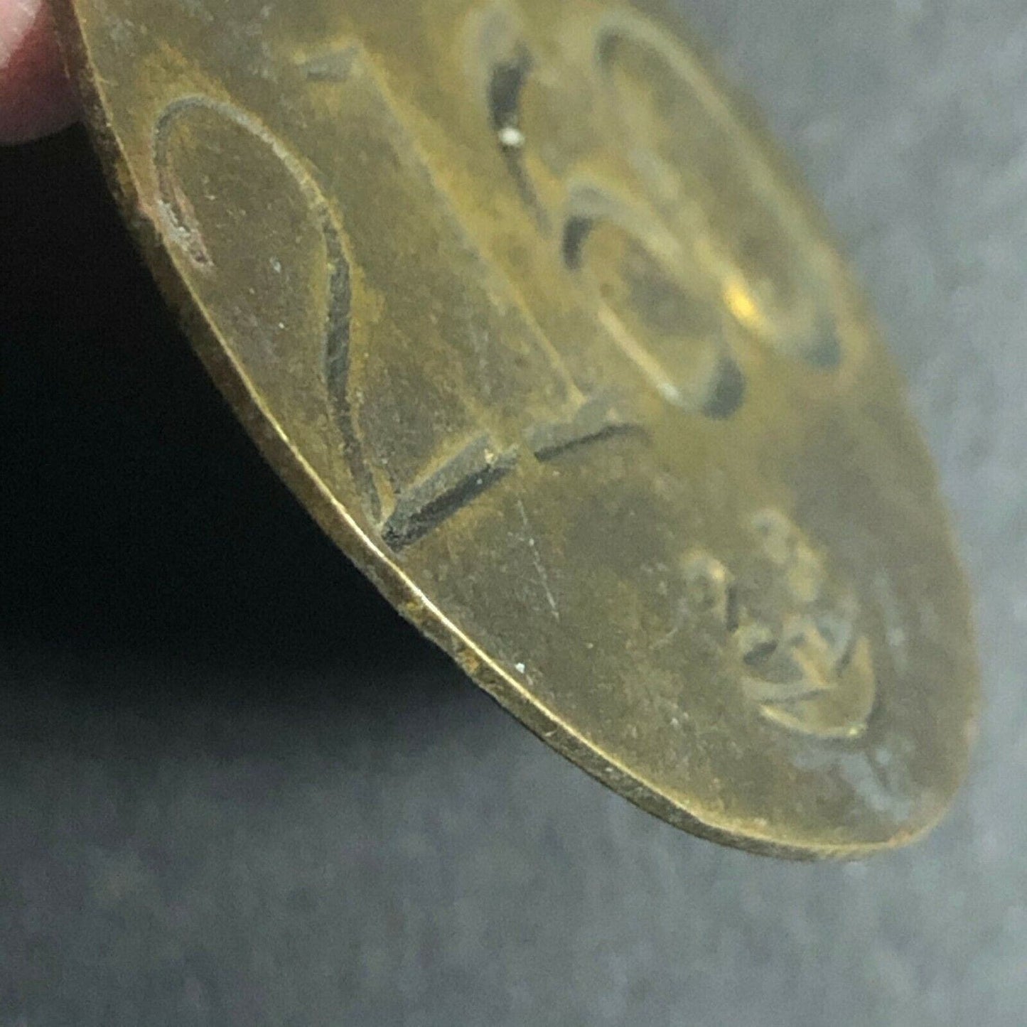 32mm Thin Mining IR Ingersoll Rand Brass "2160" Equip Tag / Token - Fauver Coll.