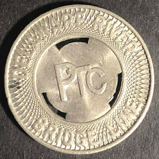 Brass Transit Token Philadelphia / Camden Delaware River Line Bridge 22mm (1834)
