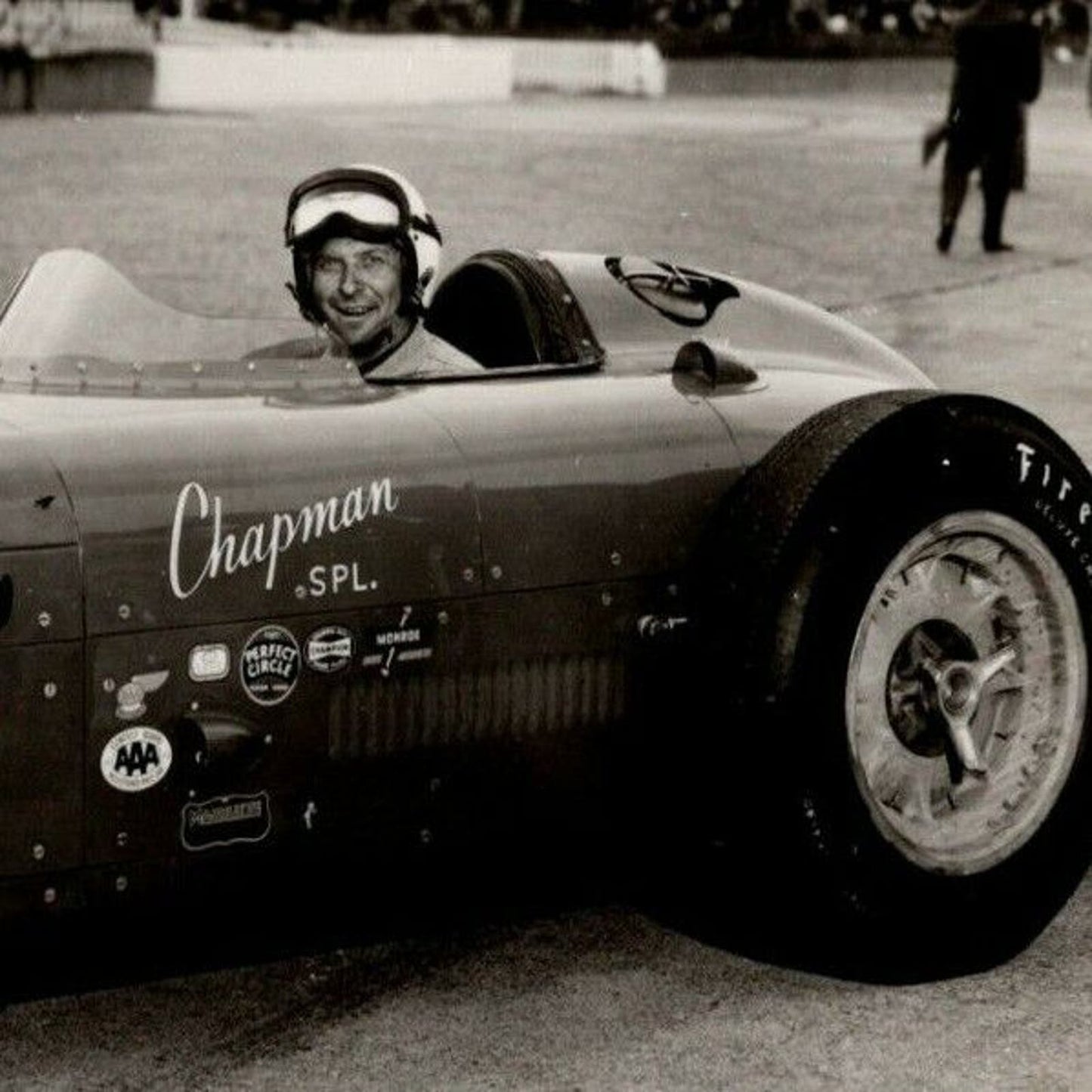 Indy 500 RPPC Postcard "1955 Tony Bettenhausen" Official Race Photo Unposted VGC