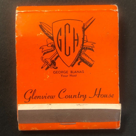Glenview Country House Vintage Full Matchbook c1960's Scarce