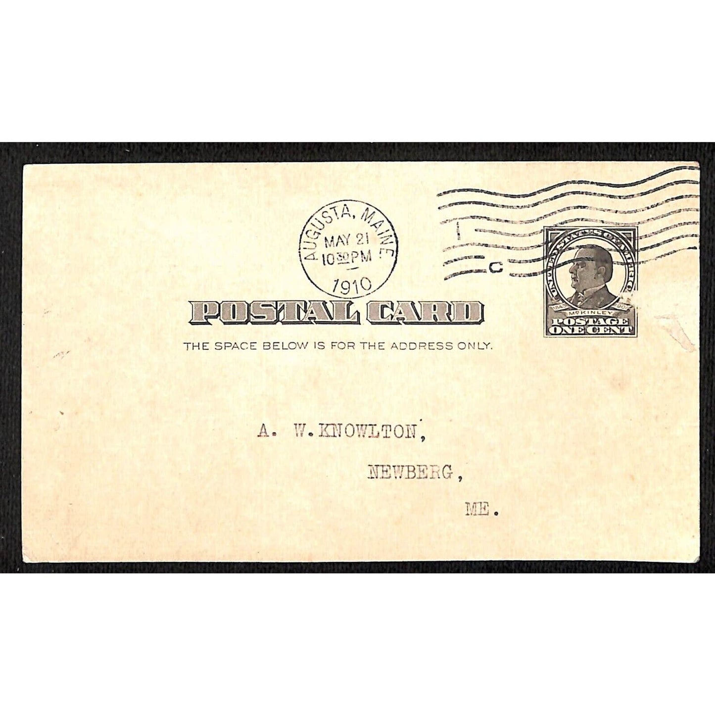 Augusta, ME Fuller-Holway Co. Wholesale Grocers w/ Prices 1910 Postal Card VGC