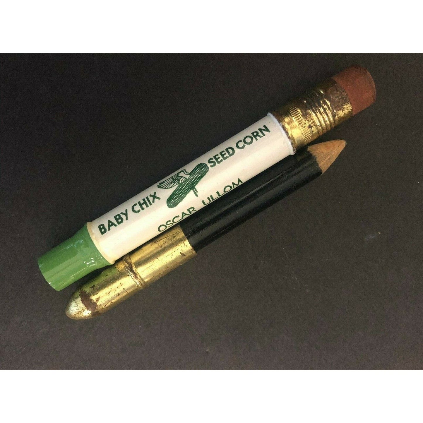 c1930's40's "Baby Chix Seed Oscar Ullom Greenville OH" Advertising Bullet Pencil