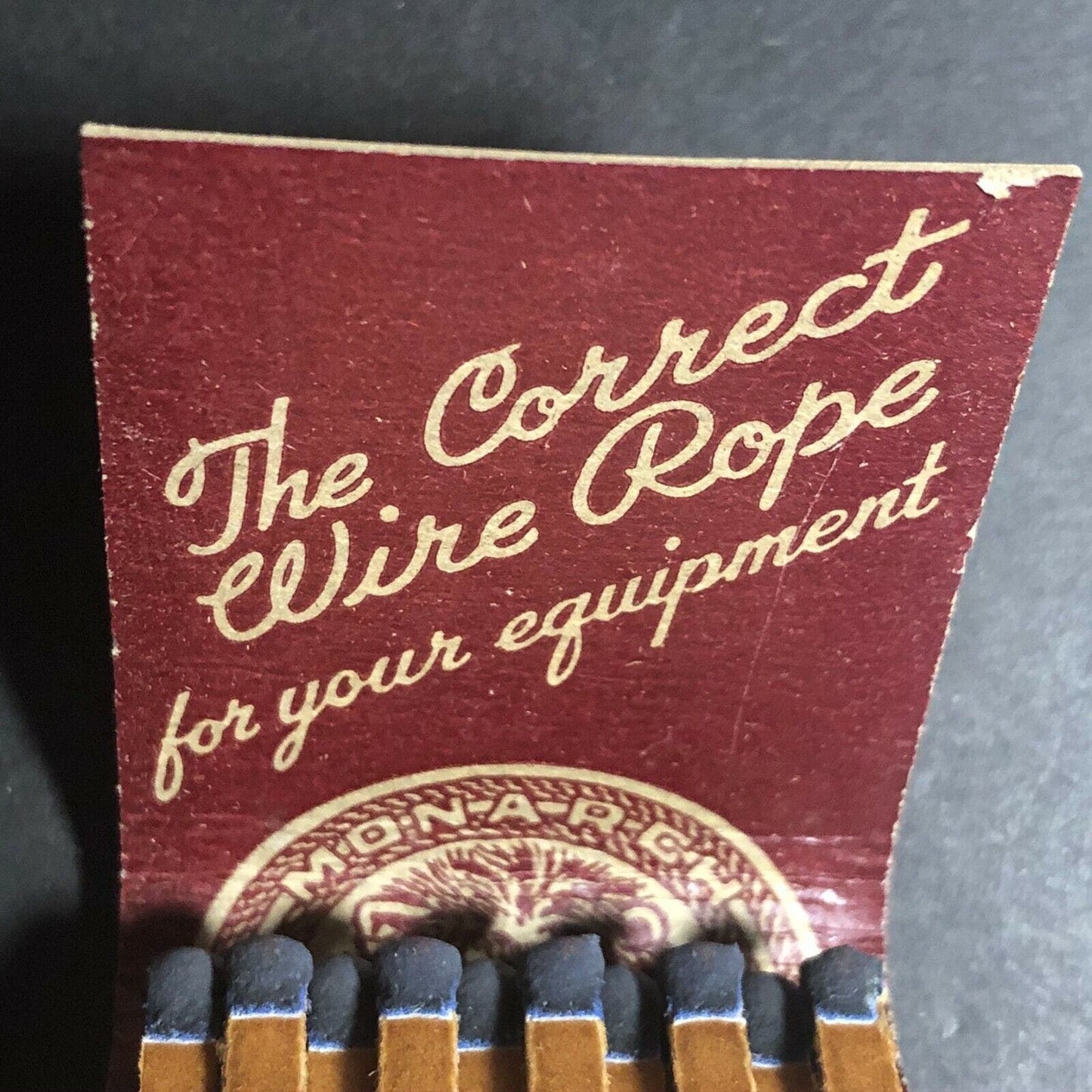 Very Scarce 1948 Full Matchbook Macwhyte "PREformed Rope" Hartford, CT