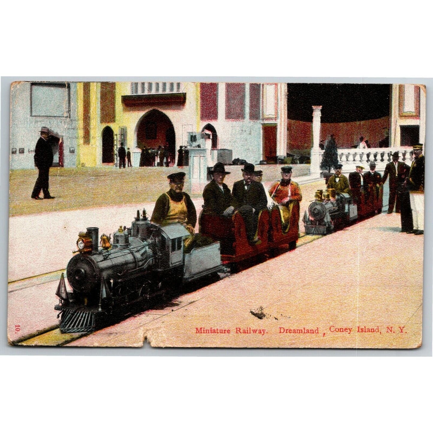 Vintage c1910 PPC Coney Island Postcard "Miniature Railroad"