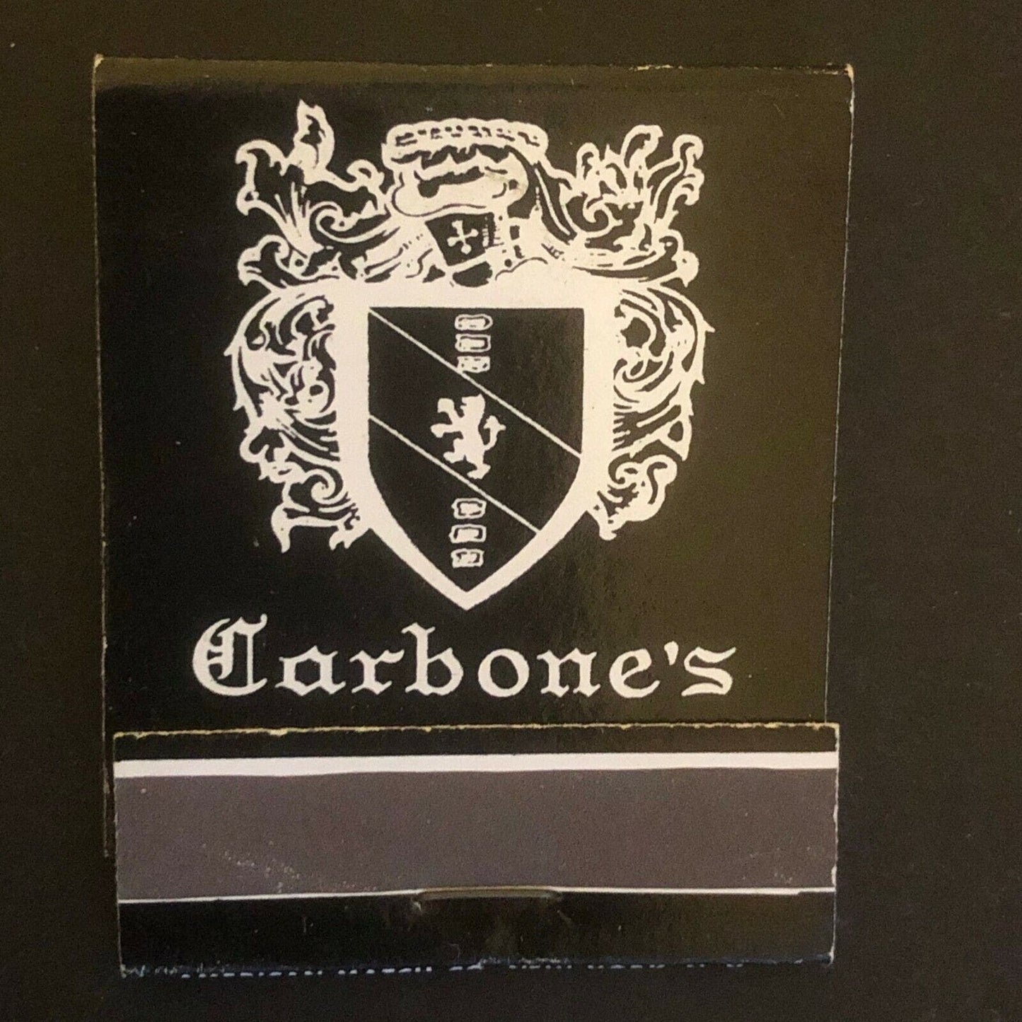 Scarce Vintage 1970's Full Matchbook - Carbone's Restaurant Harford, CT