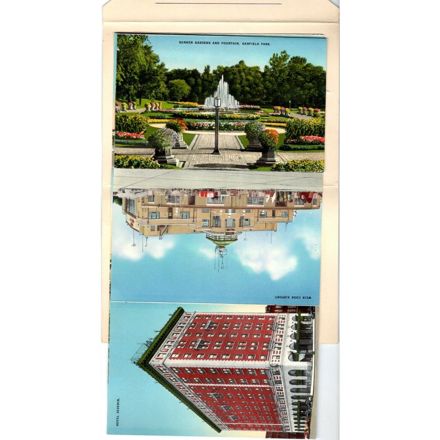Indiana Souvenir Postcard Style Pack Indy 500 Foldout 18 View 9 Panel - VGC