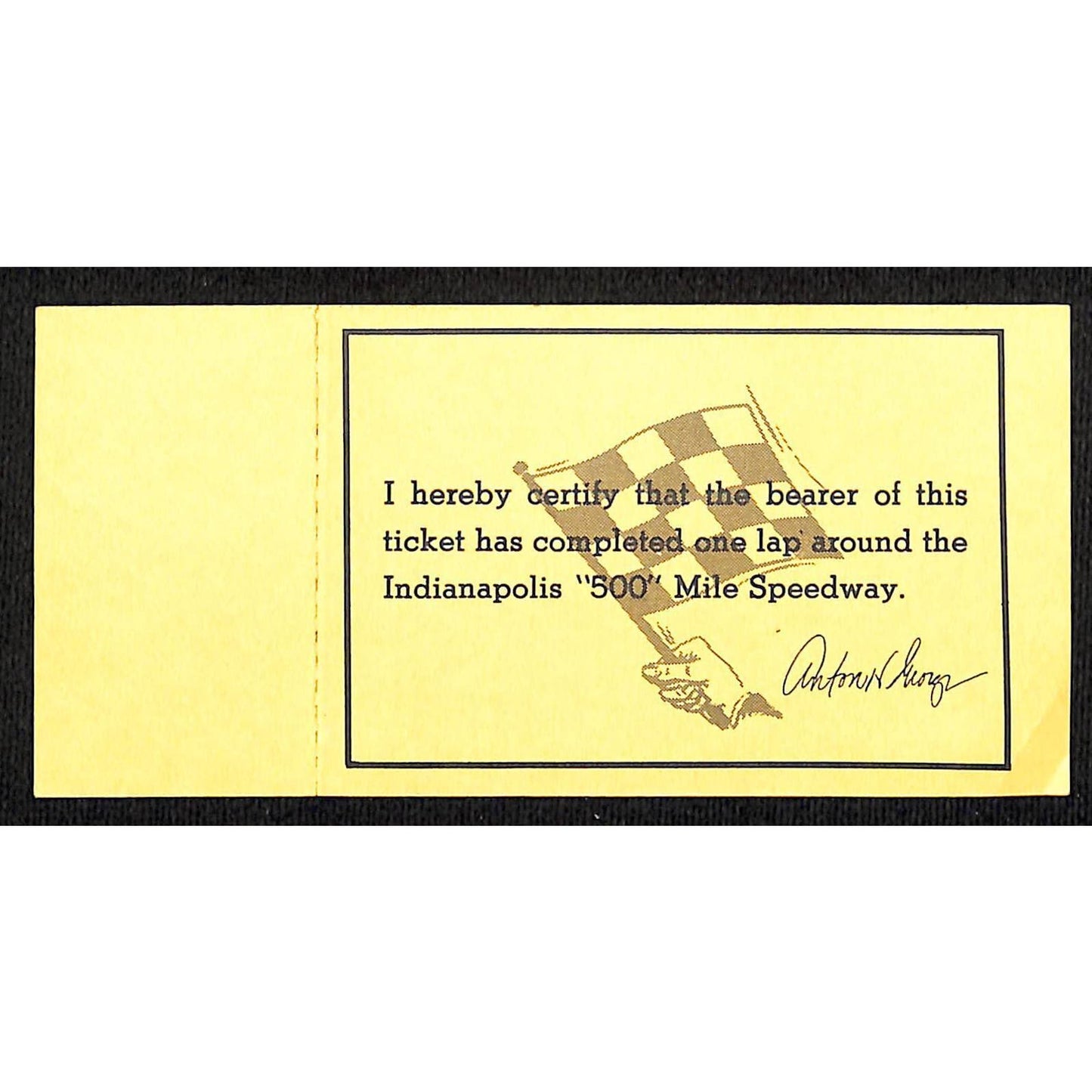 Indianapolis Motor Speedway Hall of Fame Museum Track Tour Ticket INDY 500 c1980