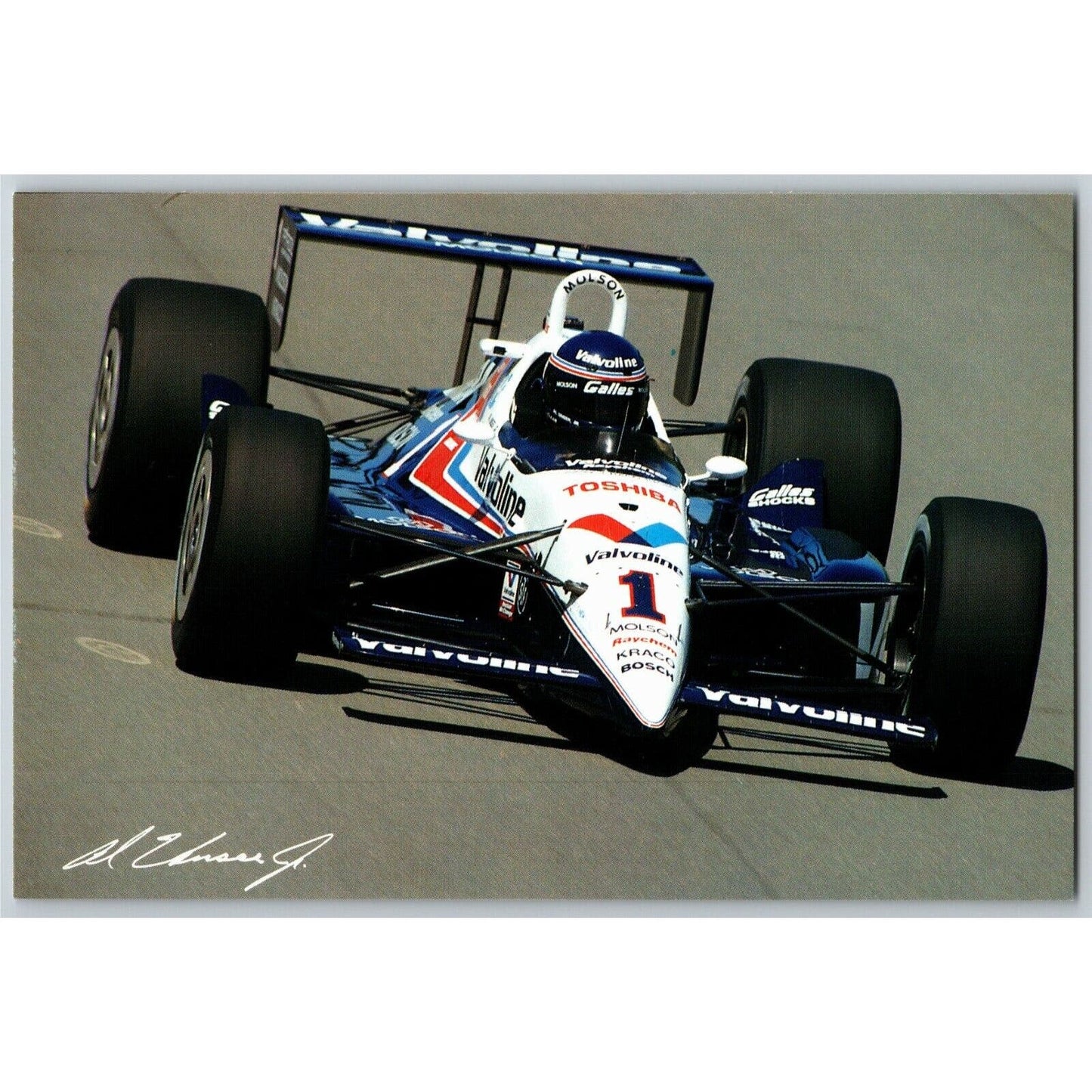 c1991 Indy 500 - Al Unser Jr. - Motor Speedway NOS 4" x 5 3/4" Postcard