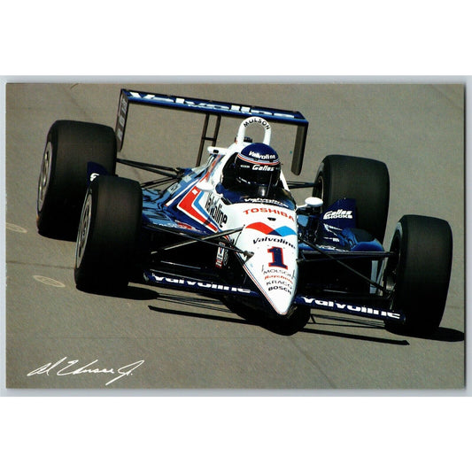 c1991 Indy 500 - Al Unser Jr. - Motor Speedway NOS 4" x 5 3/4" Postcard